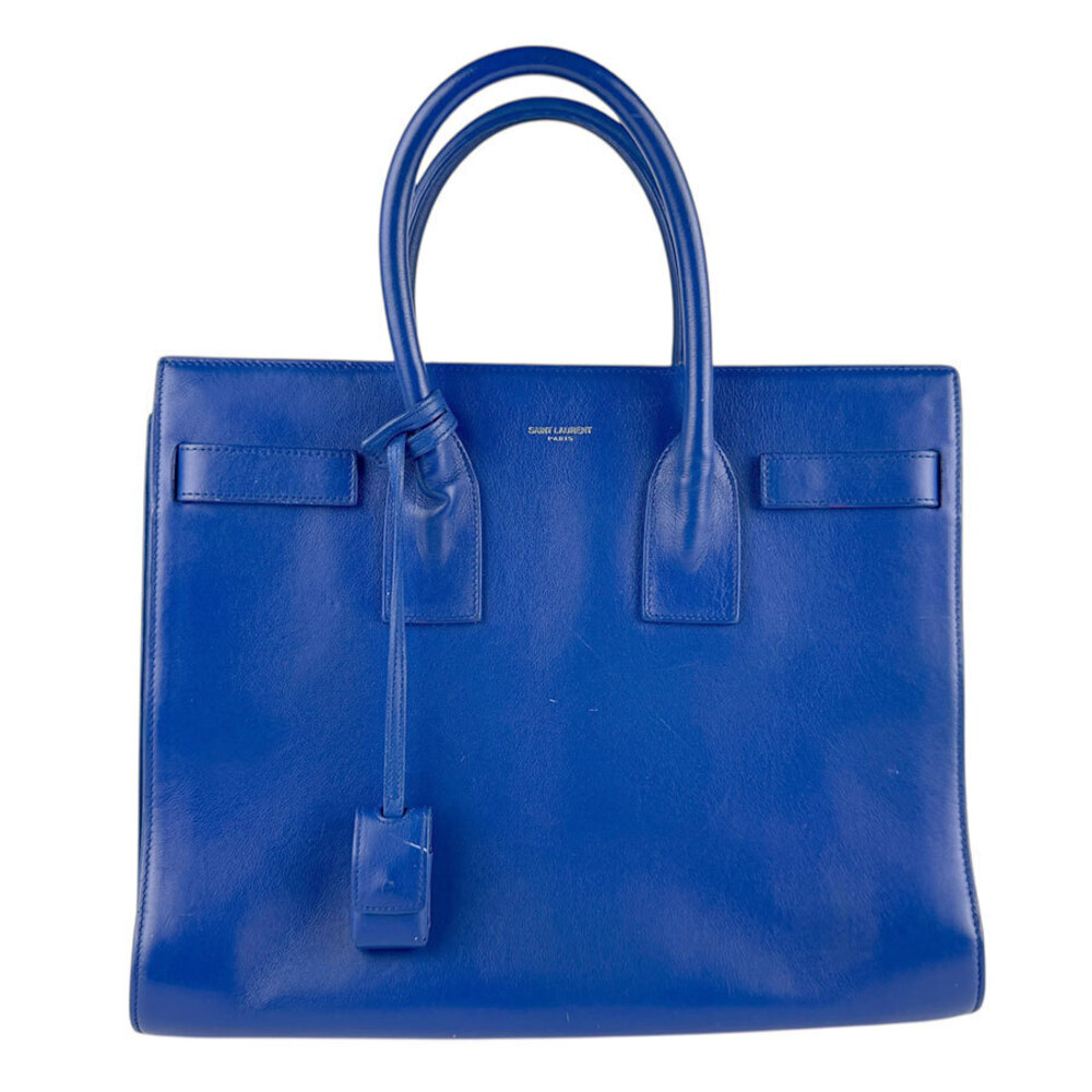 Saint Laurent 2way Shoulder Bag Sac de Jour Leather Blue